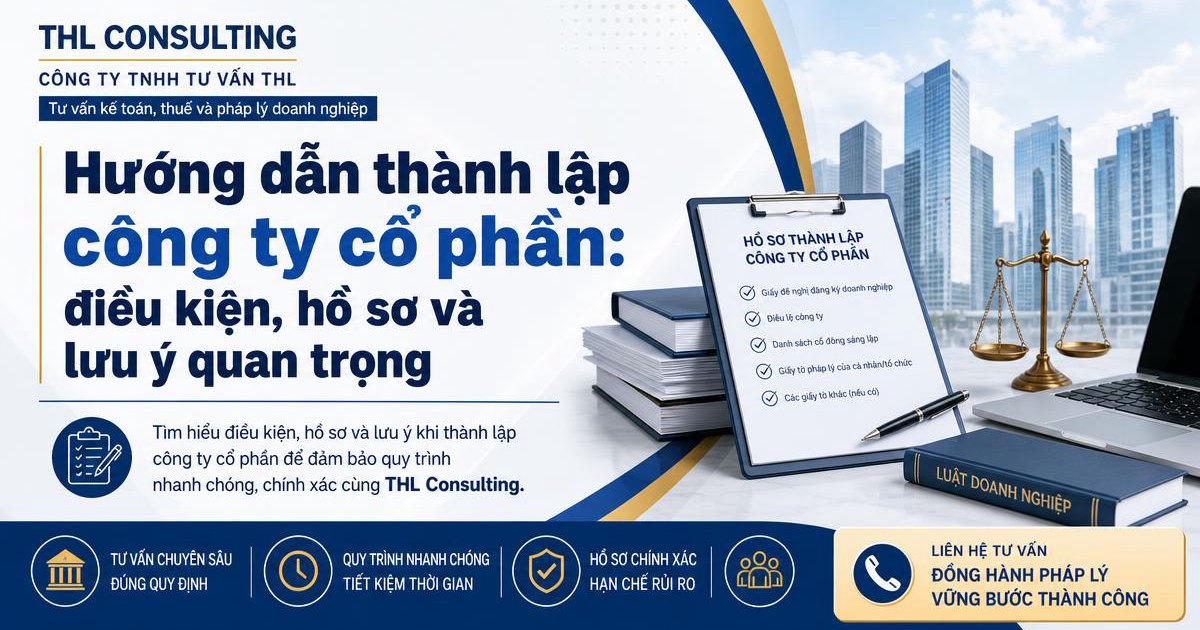 Hướng dẫn thành lập công ty cổ phần: điều kiện, hồ sơ và lưu ý quan trọng