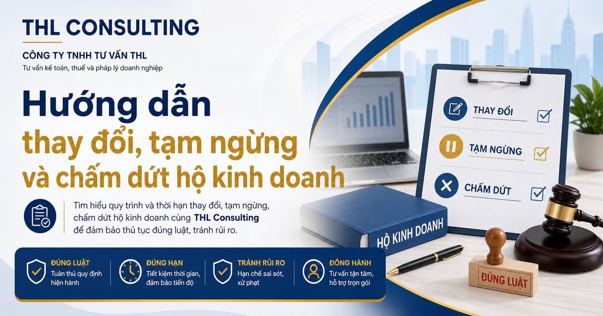 Hướng dẫn thay đổi, tạm ngừng và chấm dứt hộ kinh doanh