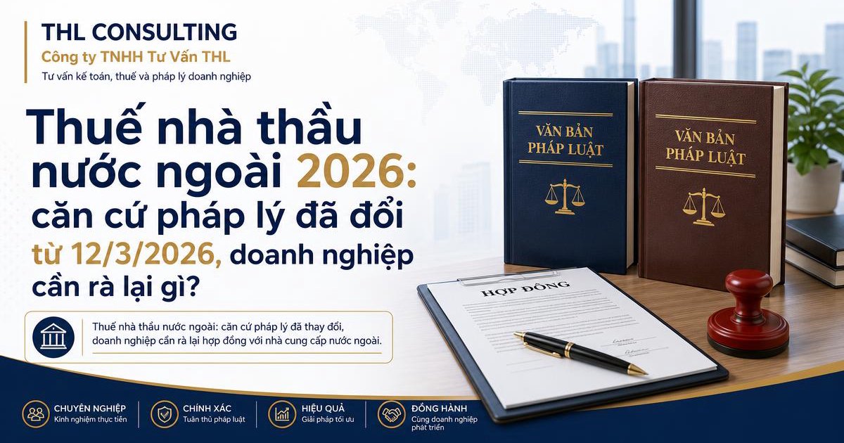 Thuế nhà thầu nước ngoài 2026: căn cứ pháp lý đã đổi từ 12/3/2026, doanh nghiệp cần rà lại gì?
